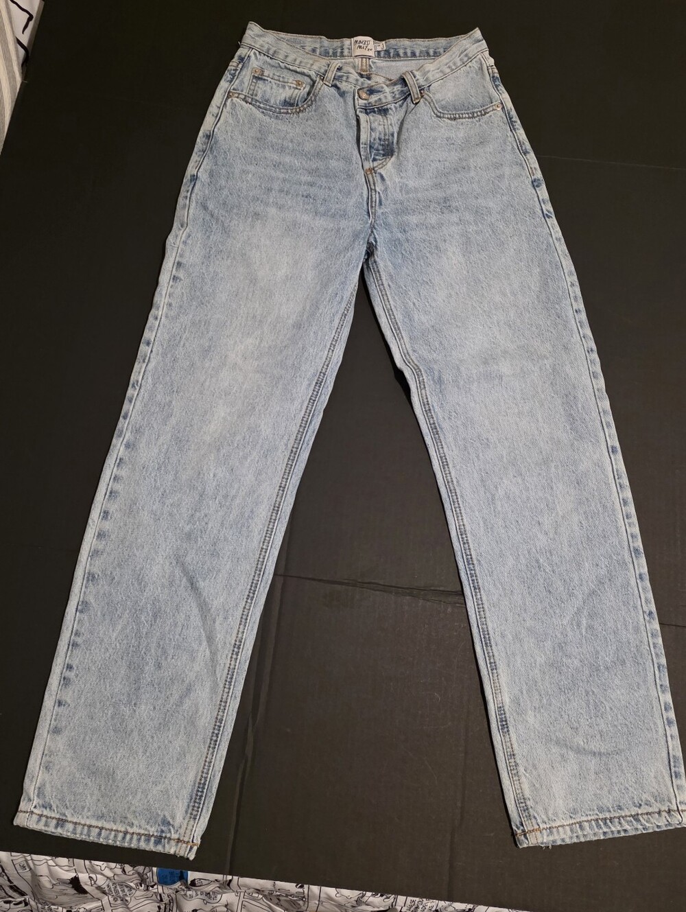 Princess Polly Light Blue Straight Jeans